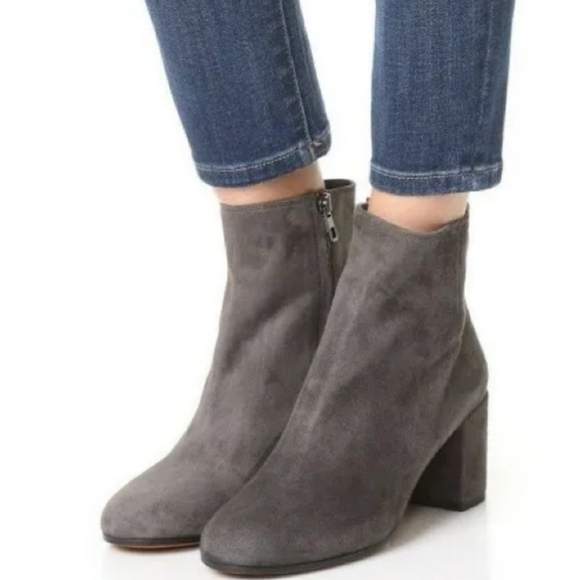 Vince Blakely Suede Ankle Boots Gray Size 7.5 - Picture 1 of 7